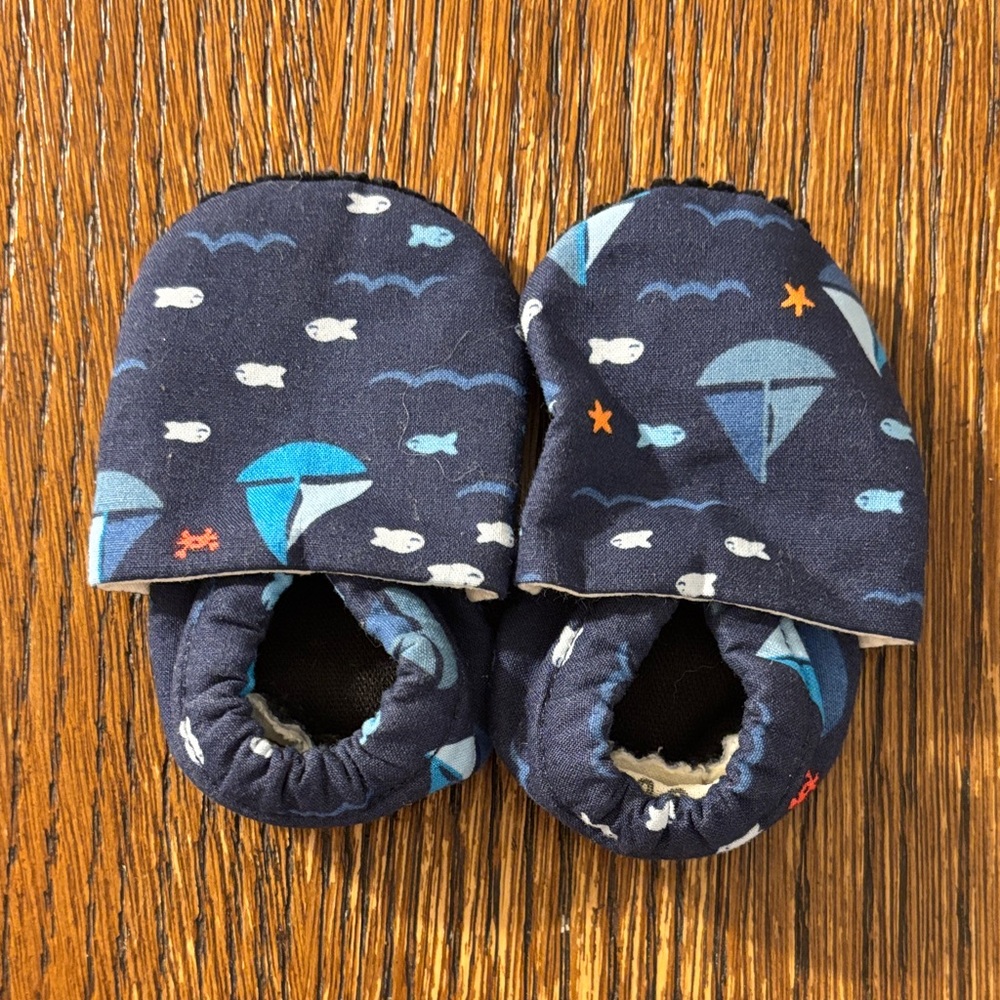 Nautical Baby Moccasins - Picture 2 of 4